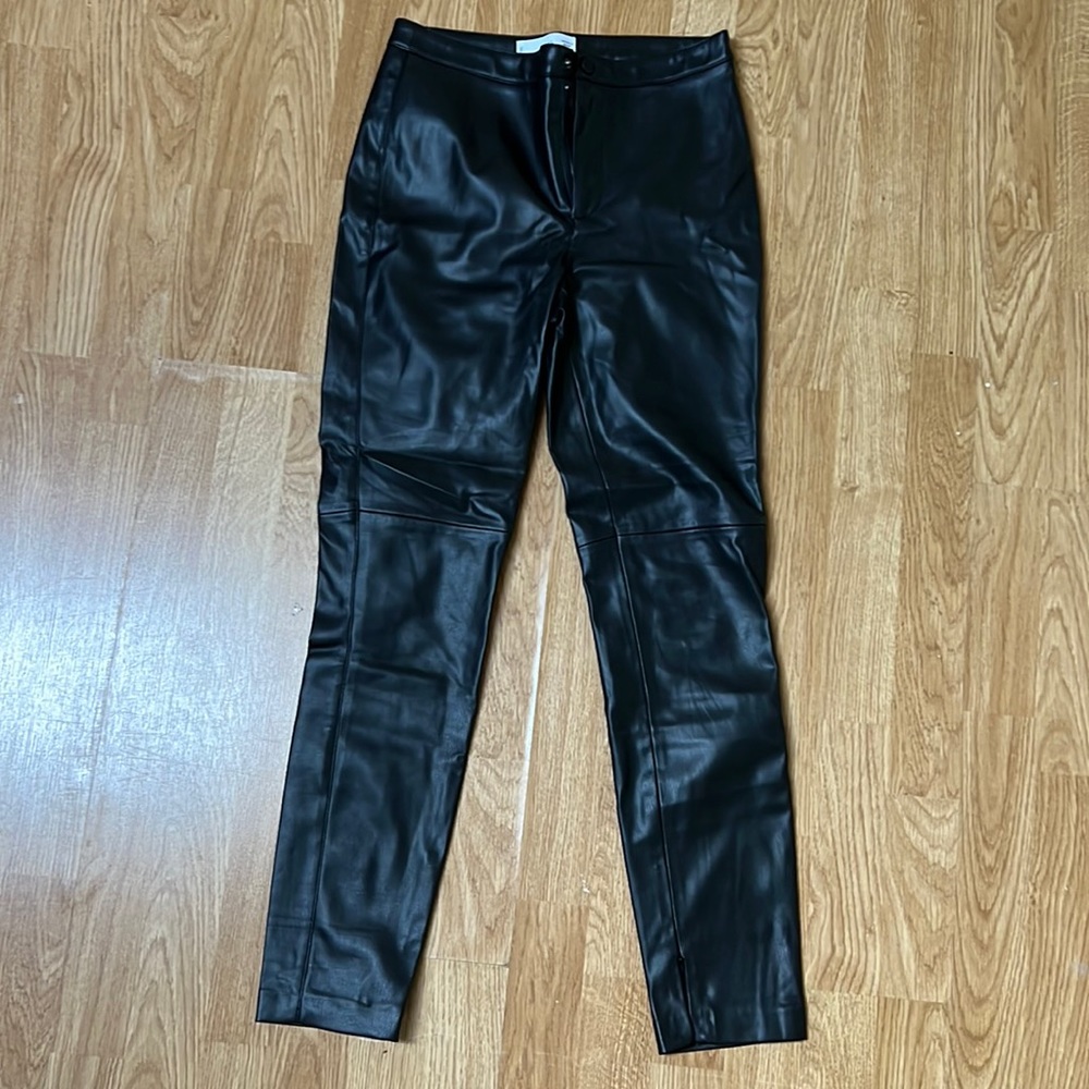 Mango leather pants